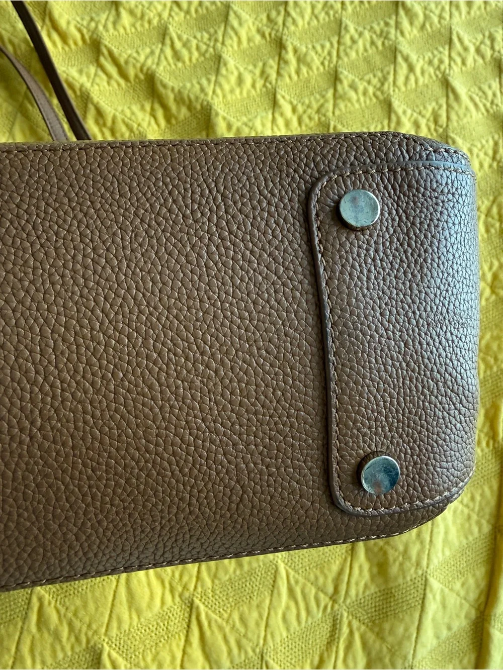 Quince Italian Leather Triple Compartment Work Tote — Tan - Picture 6 of 11